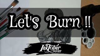 Inktober 2022 - Day 5 - Flame Drawing ( Arson ) J-Hope of BTS