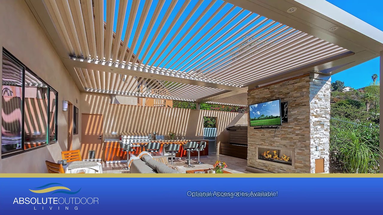 Absolute Outdoor Living's Arcadia Louvered Roof YouTube