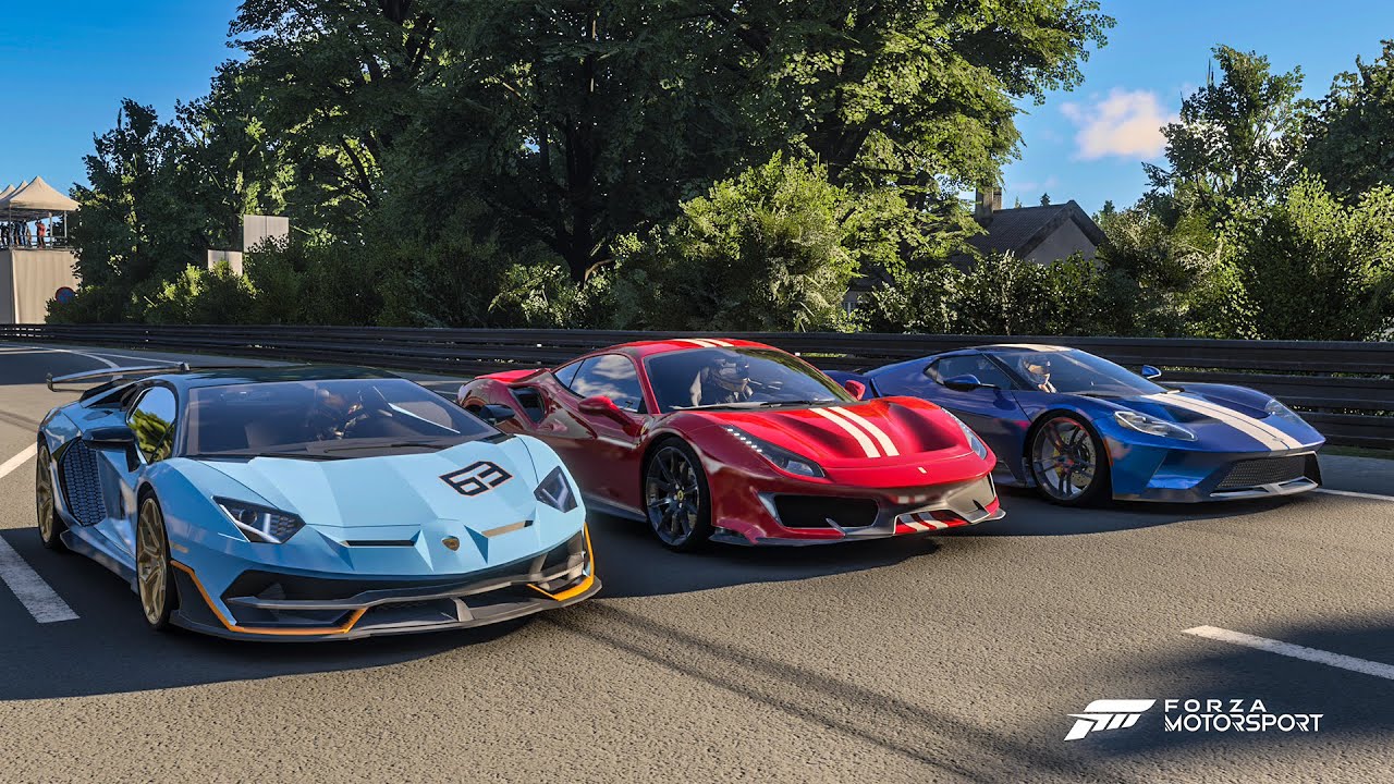 Forza Motorsport Drag Race: Aventador SVJ vs Ferrari 488 Pista vs