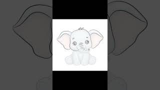 Cute Baby Elephant Vector Illustration Tutorial | Graphic Design