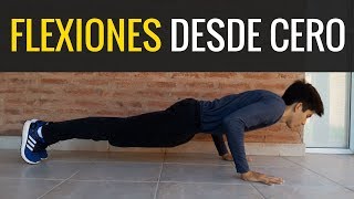 Cómo Hacer Flexiones de Brazos Para Principiantes Paso a Paso (Desde Cero)