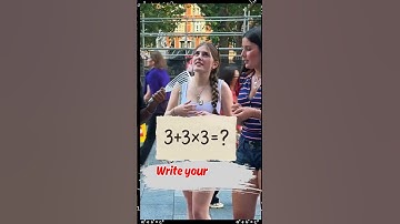 3+3x3 = Can you solve math street interview #math #streetinterview #mathematics