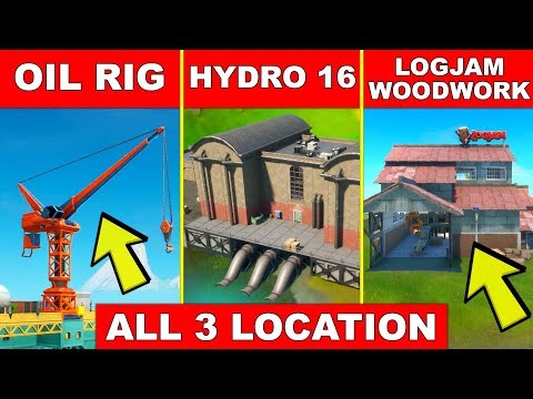 Video: Fortnite The Rig, Hydro 16 A Logjam Woodworks Vysvetlili Polohy