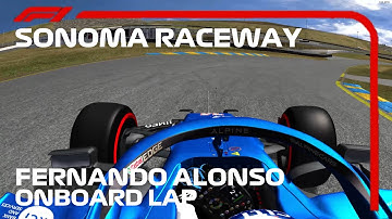 F1 2021 Fernando Alonso Onboard Lap Sonoma Raceway | Rfactor F1 2021 mod CHT 1.03
