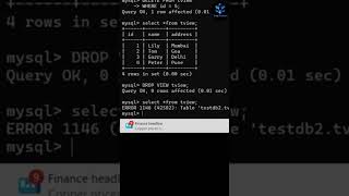 DROP VIEW | How to DROP a VIEW in MySQL | DROP View Statement #mysqlforbeginners #view #views