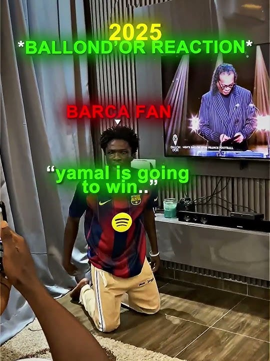 Real Madrid vs Barcelona Fan Ballon d'Or Reaction 😂🔥 #shorts #edit #football #footballedits #soccer