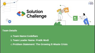 Google Solution Challenge Introduction Video From Team Codeflare