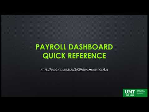 UNT Payroll Dashboard Quick Guide - YouTube