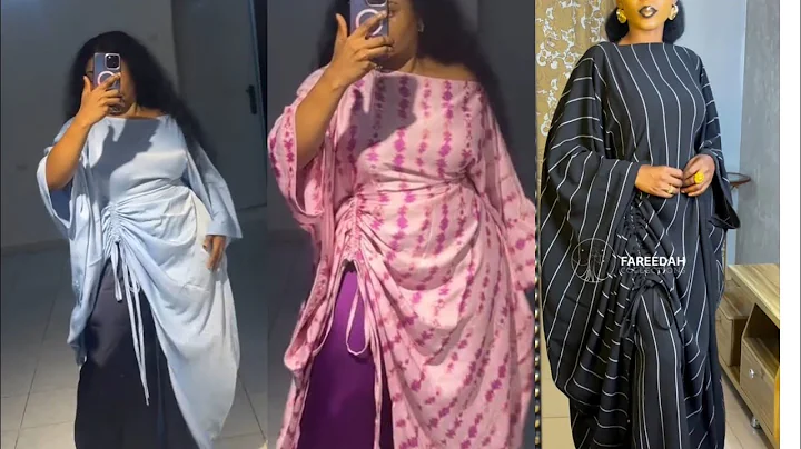 How to SEW BUBU KAFTAN with STRAIGHT NECKLINE/SIDE RUCHED 💥