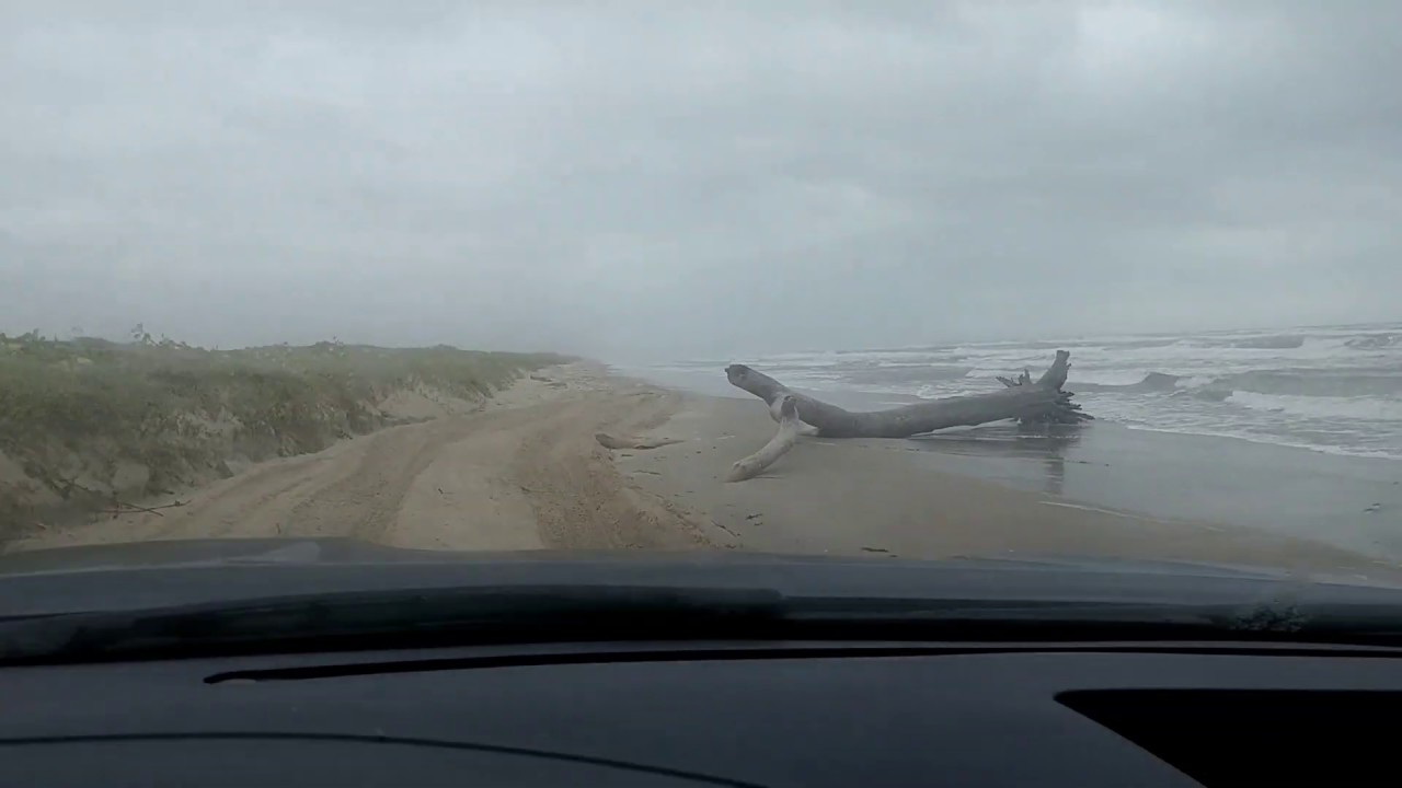 Hurricane aftermath Padre Island National Seashore talk about torn up beach dangerous driving