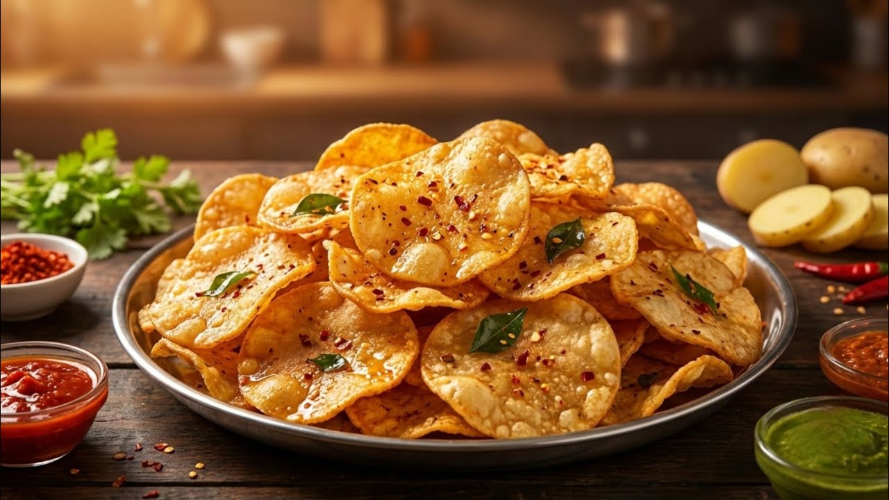 घर पर कुरकुरे आलू के चिप्स | Homemade Aloo Chips Recipe | Crispy Potato Chips