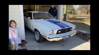 Going around my newest purchase. 1977 Mustang Cobra II!!