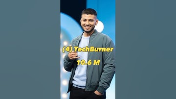 Top 5 tech youtubers in india @TechBurner  #shorts #youtubeshorts