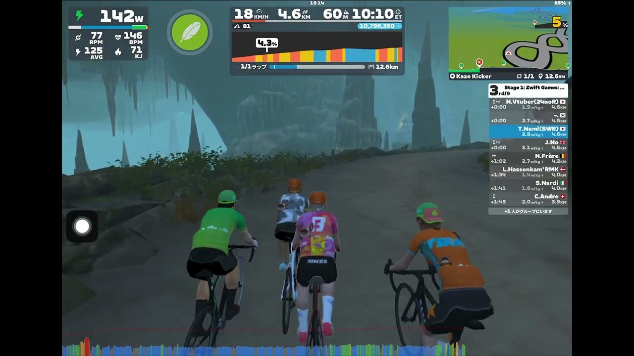 2026年2月17日女性のレースに初めて出てみた。皆さんなかなか強い！特に先頭の方は　ものすごい勢いでした。