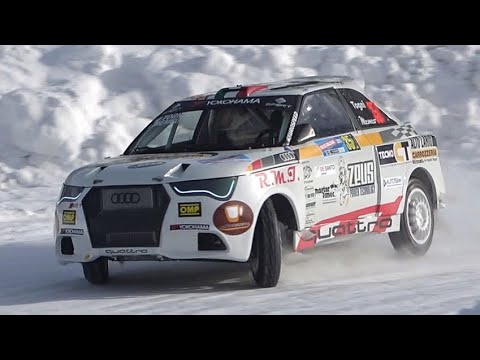 Audi RS1 Quattro Proto racing on SNOW! - Turbo V6 Engine Sound at Livigno Ice Track!