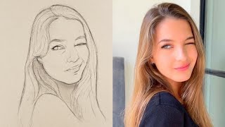 How to Draw a girl | Portrait Drawing Practice using loomis method step by step (lexi rivera)
