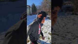 Bad Wolf Snowball Prank Vs Cameraman