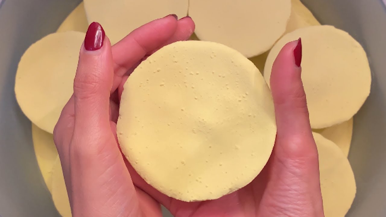 ASMR - Baking Soda Crumble -  Relaxing  Video - yellow - White 0003000