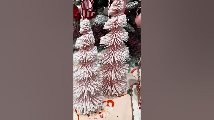 Raz Set of 2 Pink Snowy Bottle Brush Christmas Trees 4316058