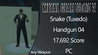 MGS2: Substance | PC | Snake (Tuxedo) | Weapon | Handgun | Level 04 | Any Weapon | 17692 Score