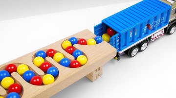 Marble Run Race ☆ HABA Slope, Dump Truck & Garbage Truck & Ambulance & vehicles Full Compilation #15