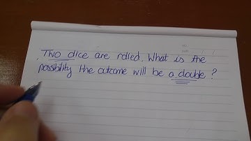Two dice are rolled. What is the probability the outcome will be a double?