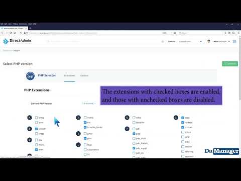 How to Enable or Disable PHP Extensions Using the CloudLinux Selector in DirectAdmin   DA MANAGER