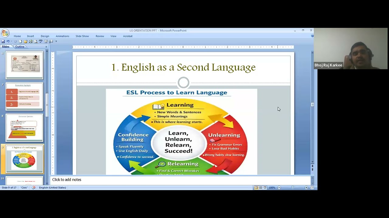 English language demo class by PhD Bhojraj sir