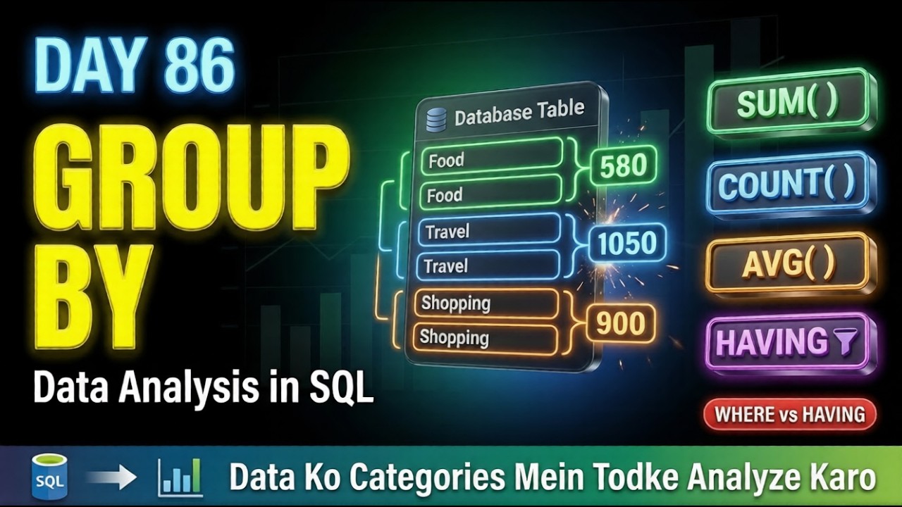 Analyze Data Like a Pro 😱 | SQL GROUP BY & HAVING | Day 86