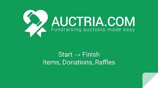 [walkthrough webinar 2] Walkthroughs Start → Finish Items, Donations, Raffles