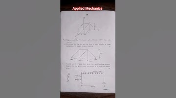 Applied mechanics# mechanics engineering 1st sem old qsn#trending #appliedmechanics