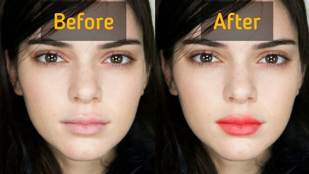 how to give realistic lipstick look Editing Tutorial YouTube