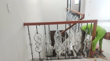 CÁCH LẮP DỰNG tay vịn CẦU THANG sắt mỹ thuật(cho các bạn mới vào nghề)ptvl #309