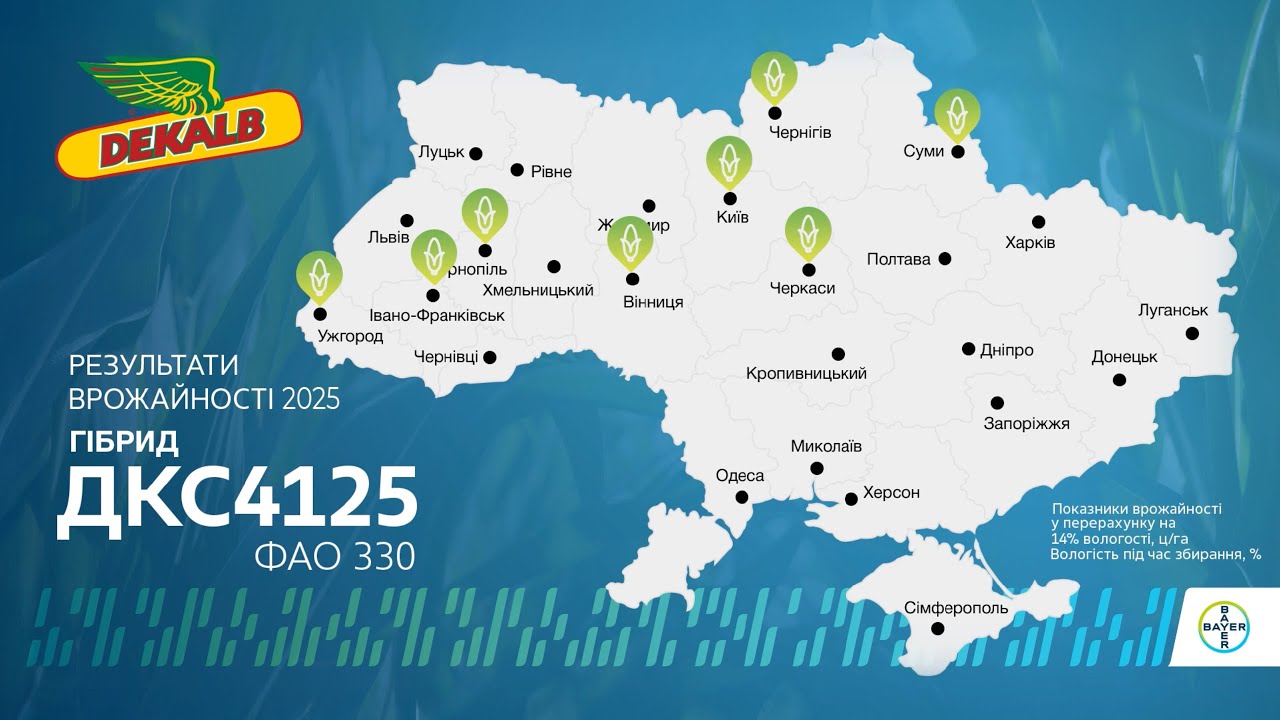 Врожайність гібриду ДКС 4125 у 2025 році