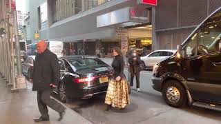 Actress Idina Menzel arrives to CBS Mornings