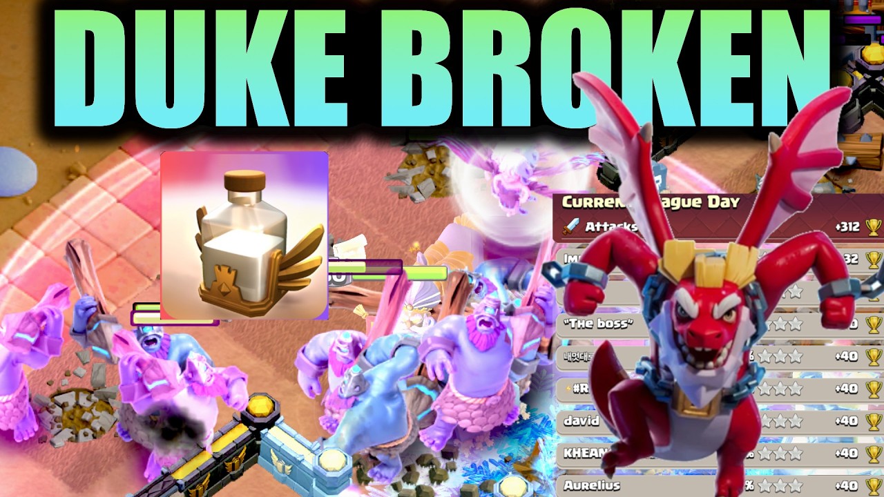 This NEW DRGAON DUKE + Revive Spell Is BROKEN… Easy 3 Stars Every Time! 🏆 FREE Gold Pass Giveaway!