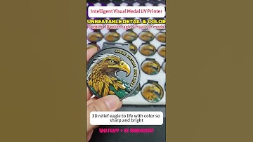 How to Coloring 3D Relief Sport Medalsy - Intelligent Visual Running Medal UV Printing Machine