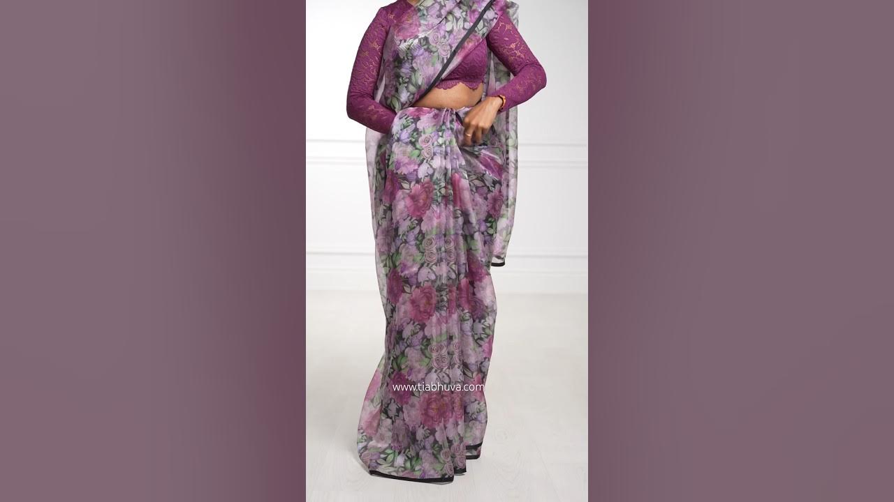 Tia Bhuva, Sarees, Tia Bhuva New Lilac Colored Lace Saree Never Worn Does  Not Include Blouse