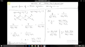Simultaneous equations (I.C.S.E Class 9)  Cross multiplication method