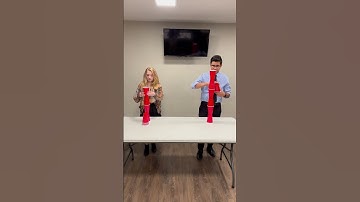 Cup Tower Challenge with Solo Cups #youthministry #childrensministry #youthgroup #minutetowinit