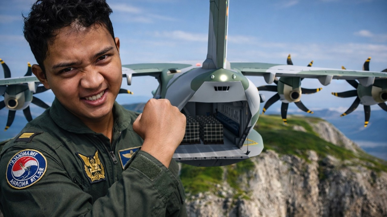 AKU MENGIRIM AIRDROP DI ATAS PUNCAK GUNUNG DENGAN PESAWAT AIRBUS A400M | TURBOPROP FLIGHT SIMULATOR