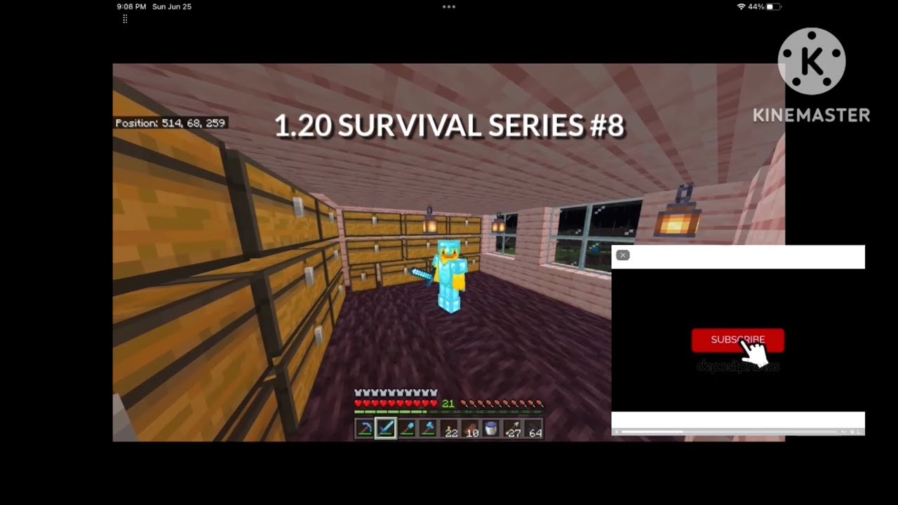 I built a storage room out of cherry wood in Minecraft survival! 1.20 ...