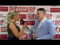 Brandon McPhee interview with Avril Smyth at the Hot Country TV awards concert 2023
