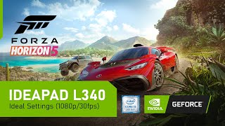 Forza Horizon 5 - Ideapad L340 (CORE i5 9300HF + GTX 1050 3GB) Configuração Ideal