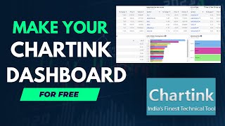 How to Create Your Own Free Chartink Dashboard | Chartink Tutorial