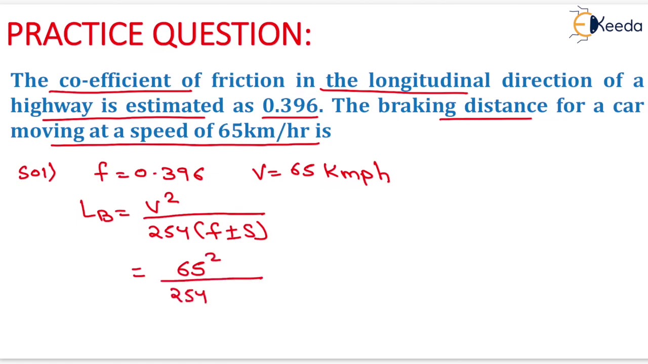 Numerical of breaking distance - Transportation Engineering - GATE ...