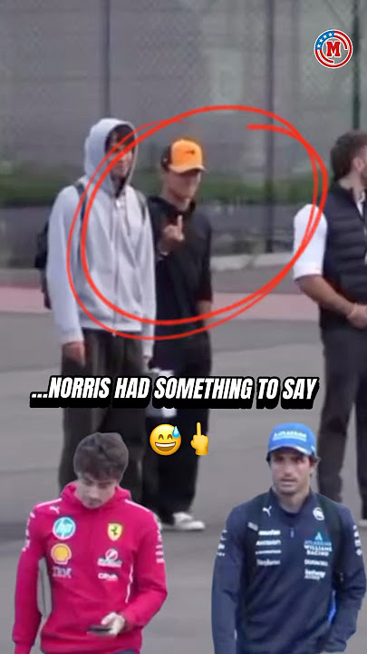 Looks like Norris wasn’t too happy that Leclerc and Sainz didn’t invite him on their flight 😅  #f1