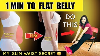 Just 1 Min Easy Exercises Belly Fat For Beginners | Try It & Thank Me Later