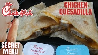 Chick-Fil-A® Chicken Quesadilla Review! | Secret Menu! 🐤🧀😍