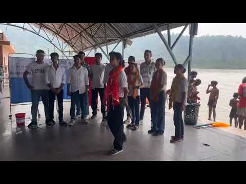 Students of Himalayiya University performing Nukkad Natak on Swachh Bharat Abhiyan